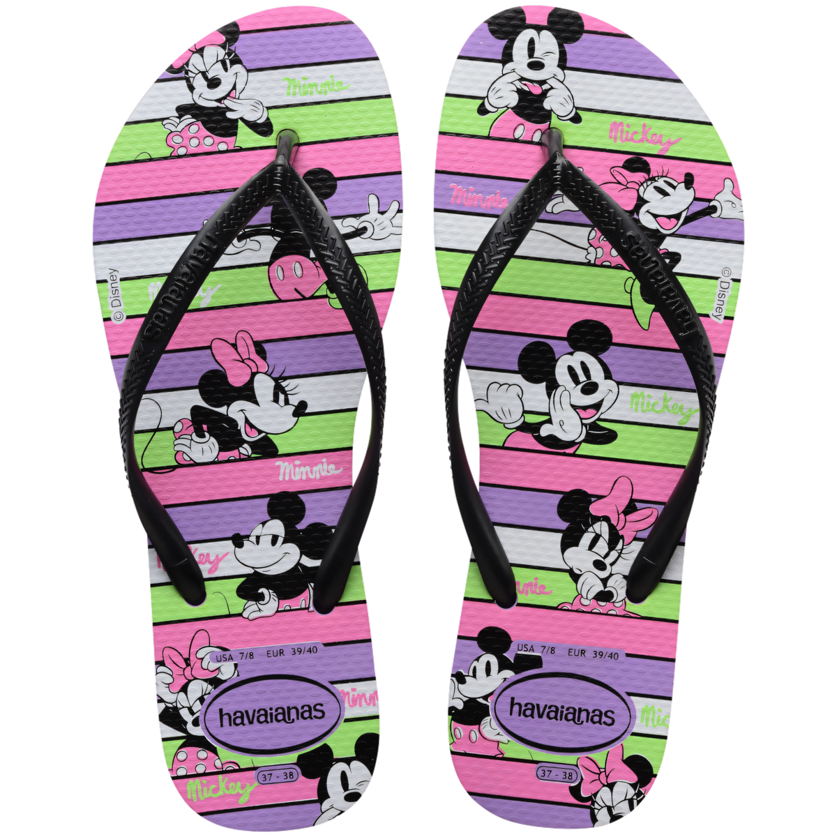 HAV FEM SLIM DISNEY ROXO 39/0