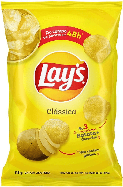 BATATA ELMA CHIPS LAYS CLASSICA 115G