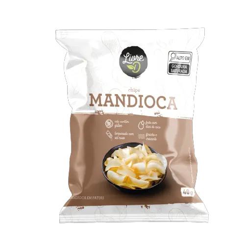 SALGADINHO CHIPS LIVRE D 40G MANDIOCA