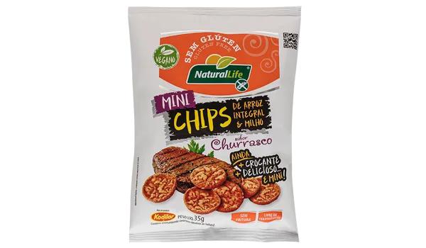 CHIPS MINI ARROZ NATURAL LIFE 35G CHURRASCO