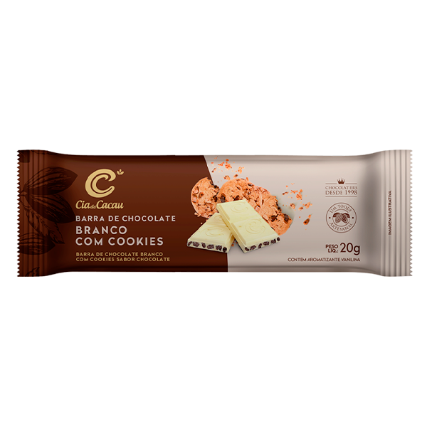 CHOC. CIA CHOC BRANC C/COOKIES 20G