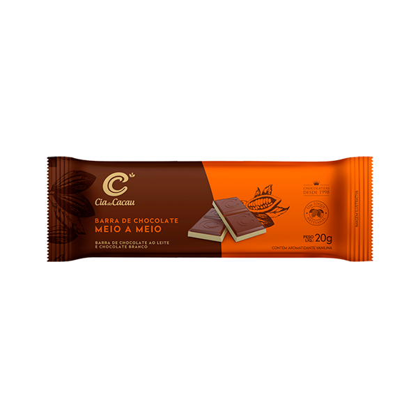CHOC.CIA CACAU CLASSIC TAB 20G MEIO A MEIO