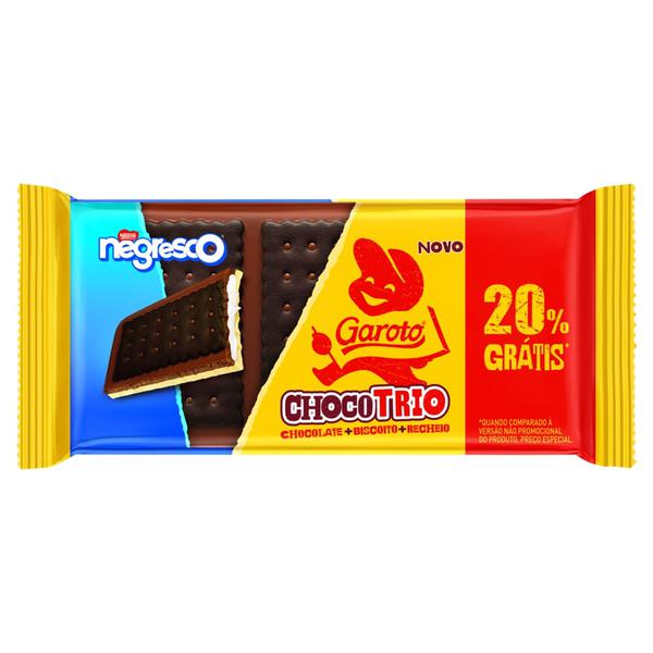 CHOC GAROTO CHOCOTRIO 20% GRATIS 90G NEG