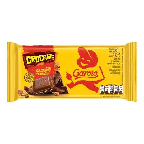 CHOC BARRA GAROTO 80G CROCANTE