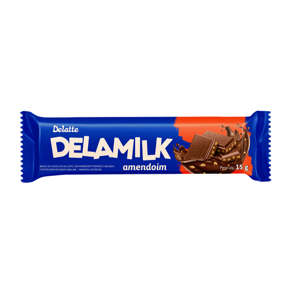 CHOCOLATE DELAMILK 15G AMENDOIM UND