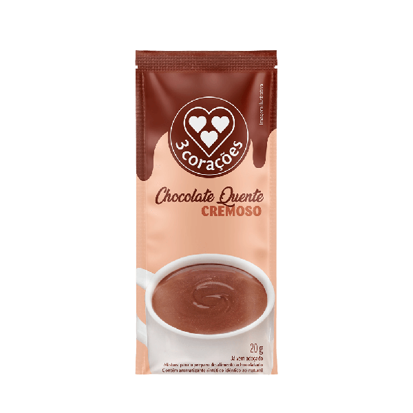 CHOCOLATE QUENTE CREMOSO 3 CORACOES 20G SCH