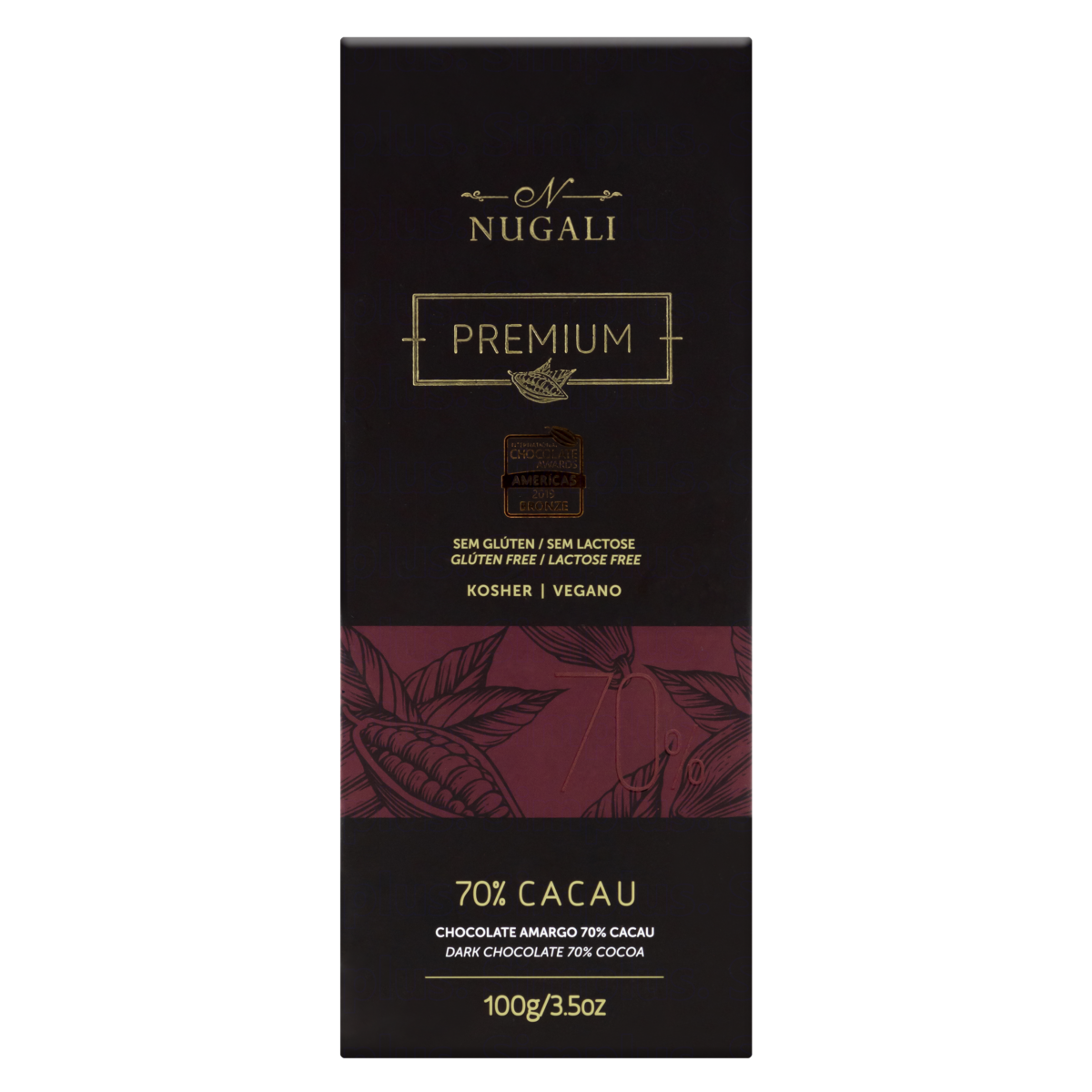 EP CHOC AMARGO BARRA NUGALI 100G