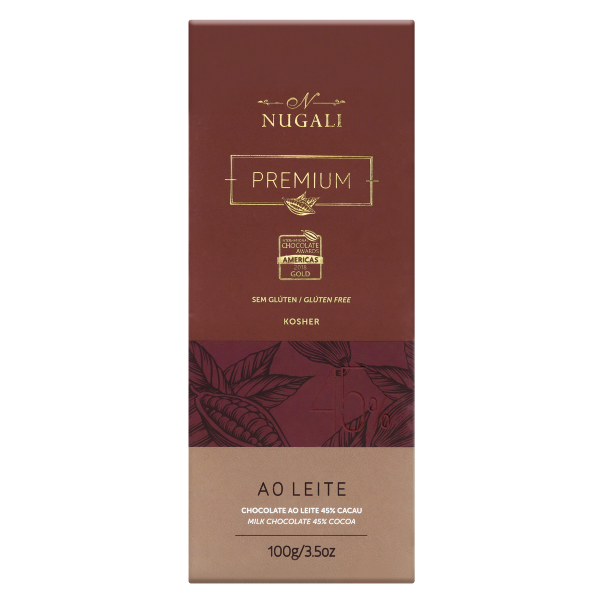 EP CHOC BARRA AO LEITE NUGALI 100G