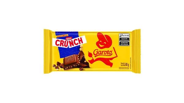 CHOCOLATE GAROTO CRUNCH PC80GR