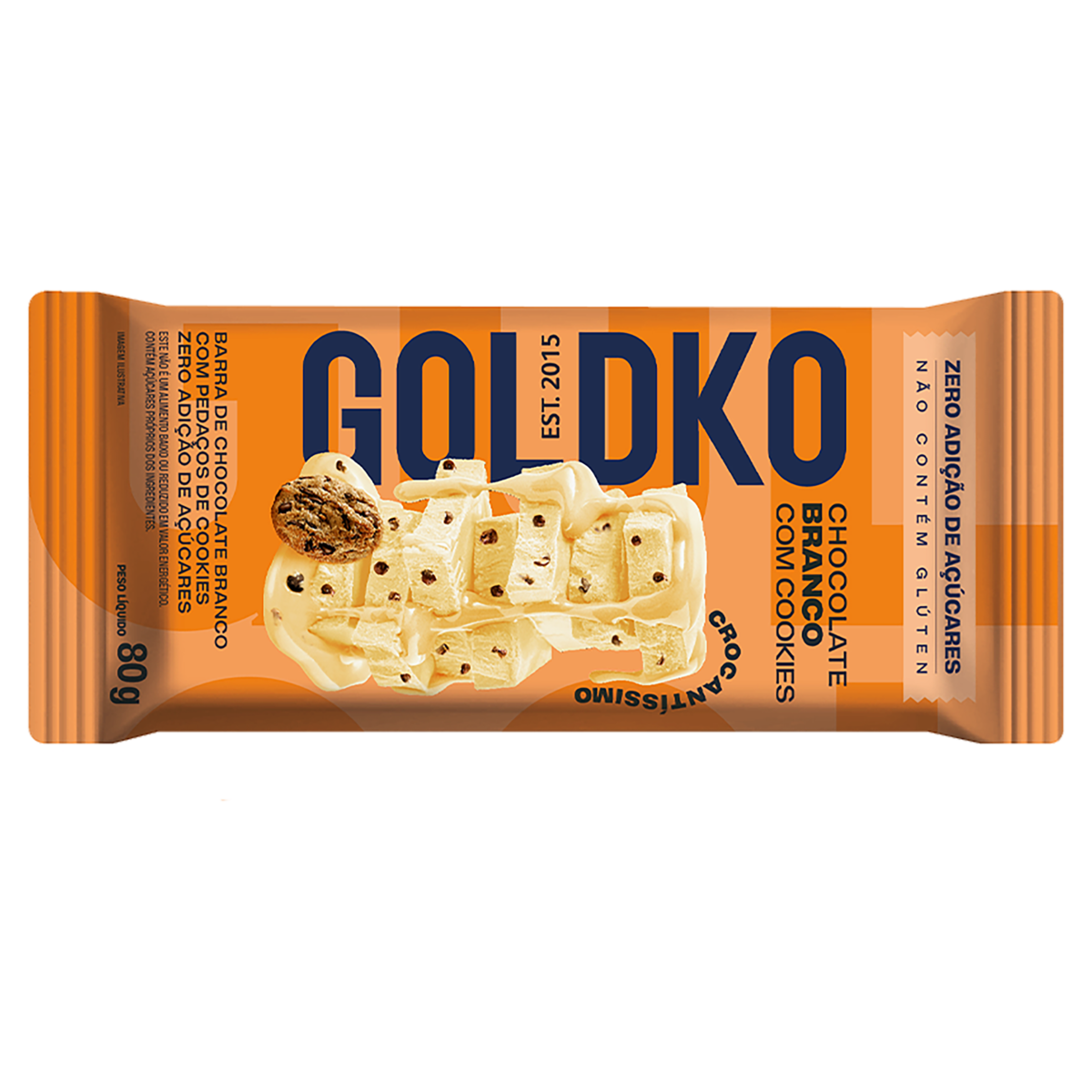 CHOCOLATE GOLDKO CHOCOLATE BRANCO 80G ZERO