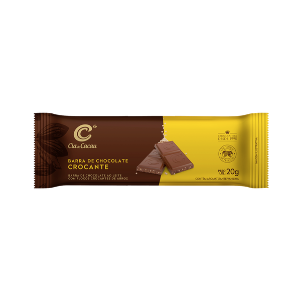 CHOC.CIA CACAU CLASSIC TAB 20G FLOCOS CROCANTE