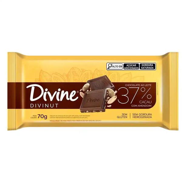 CHOC BARRA DIVINUT C/AMEND. MAIS CREMOSO 70G DIVIN