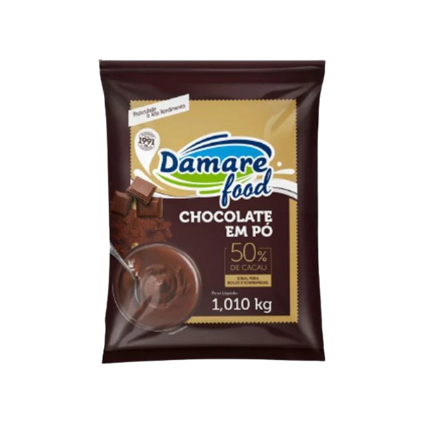 CHOCOLATE EM PO 50% DAMARE FOOD 1,01KG