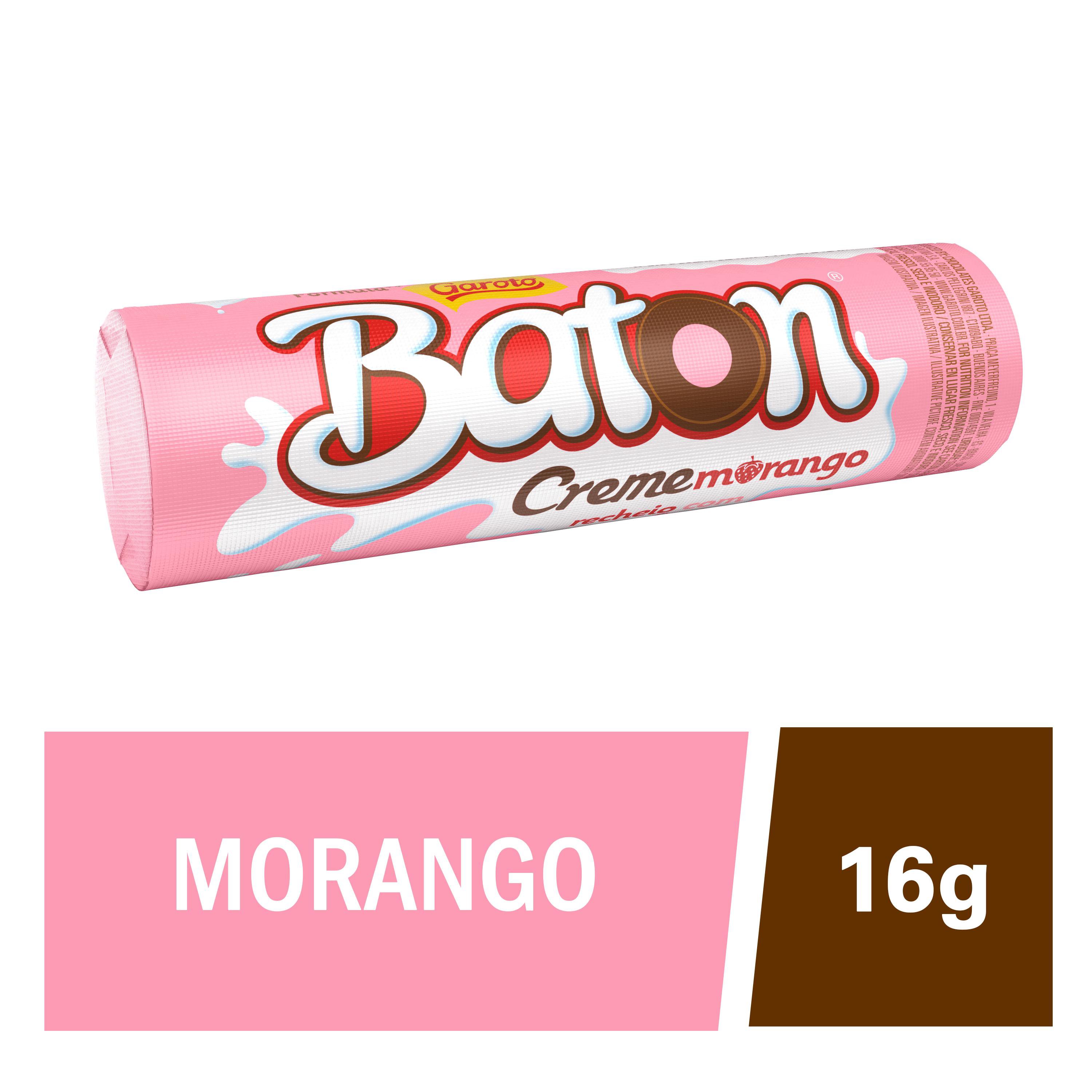 CHOCOLATE GAROTO 16GR BATON BASTAO R.MORANGO
