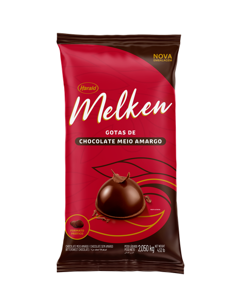 CHOC. GOTAS MELKEN MEIO AMARGO 2,050KG HARALD