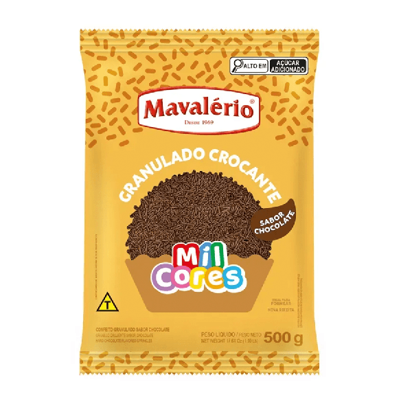 CONFEITO CHOCOLATE GRANULADO CROCANTE JUNCO 500G