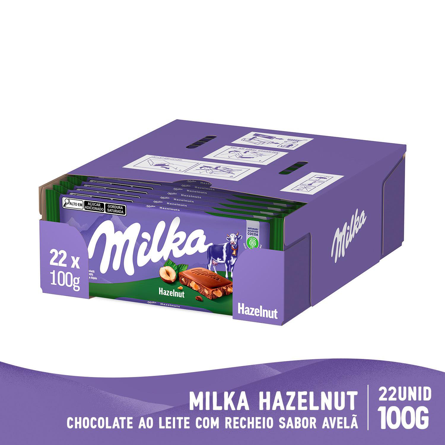 Choc. Milka Tablete 100g Hazelnut