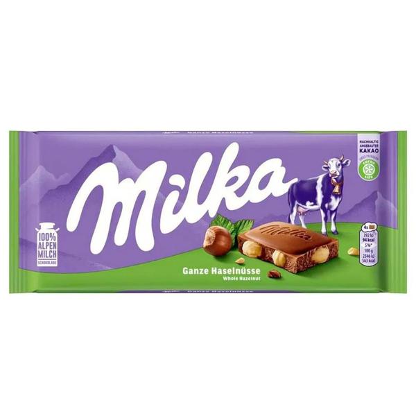 CHOCOLATE MILKA 95G WHOLE HAZELNUT