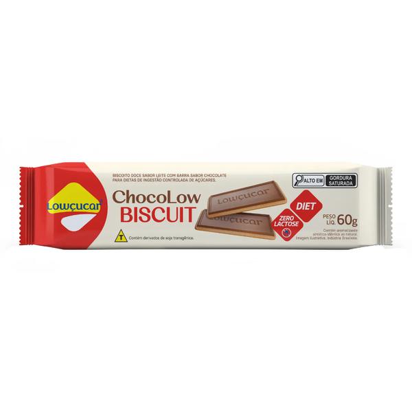 BISCOITO LOWCUCAR DIET 60G BISCUIT CHOCO