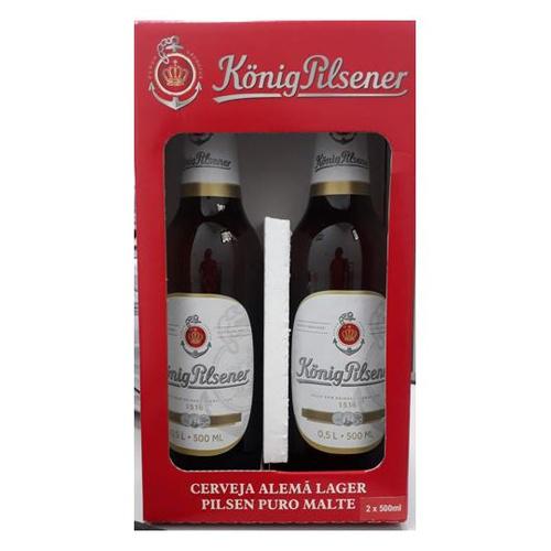 KIT CERVEJA KONIG PILSENER E TAÇA 500ML KONIG