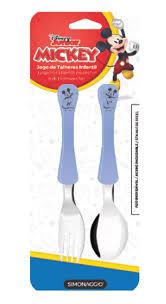 Conj 2 Talheres Infantil Disney Mickey