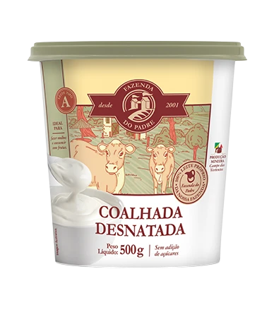 COALHADA FAZENDA DO PADRE DESNATADA 500G