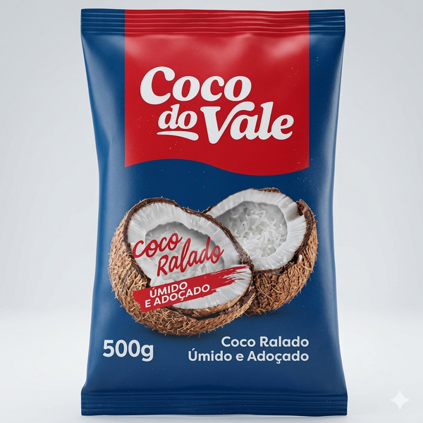 FLOCOS COCO UMIDO E ADOCADO 500G DO VALE