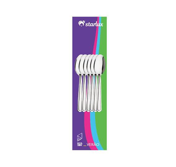 COLHER CAFE STARLUX UD BLISTER ACO INOX 1X6
