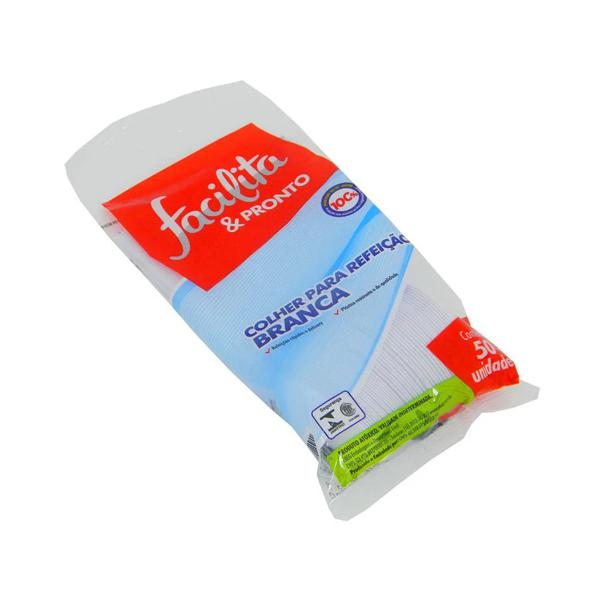 Colher Plast Facil Pto Refeicao 50Un