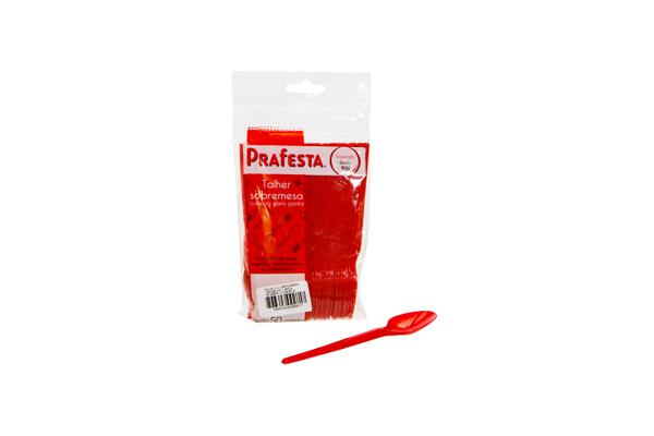 COLHER PLAST PRAFESTA PEQ VERM C/50UN