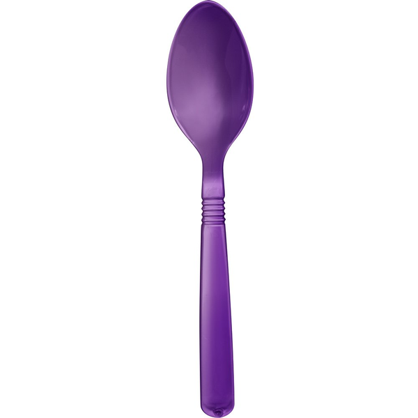 COLHER LONGA STRAWPLAST 50UN ROXA @