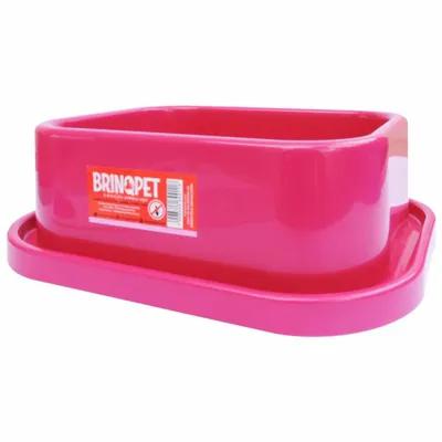 COMEDOURO BRINQPET ANT FORMIG 650ML ROSA