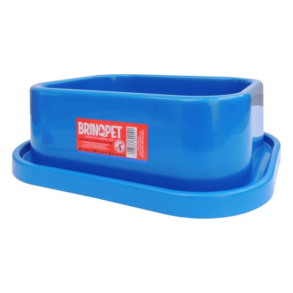 COMEDOURO BRINQPET ANT FORMIG 650ML AZUL