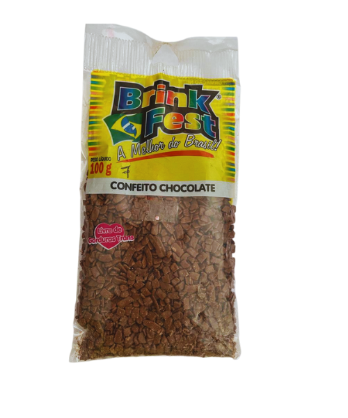 Confeito 100g Flocos De Chocolate Brink Fest