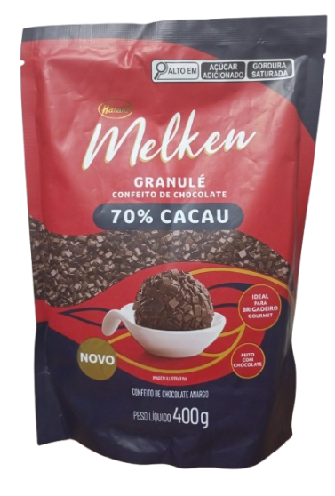 MELKEN GRANULE CHOC 70% CACAU 400G HARALD