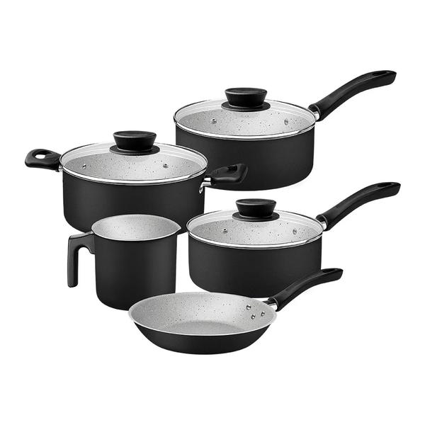 JOGO PANELAS TRAMONTINA LINZ 5PCS PRETO
