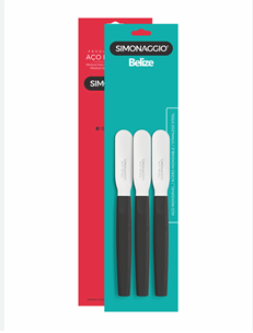 CONJUNTO C/3 ESPATULAS MANTEIGA BELIZE PRETA REF:101.103.0422.002