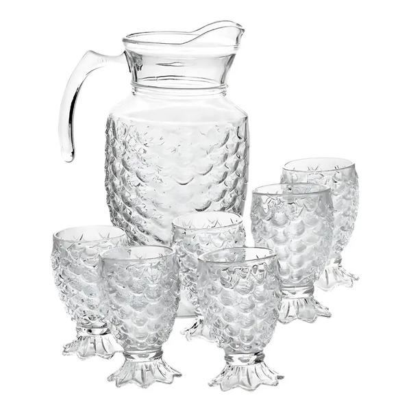 CJ JARRA 1,8L + 6 COPOS 200ML VD BONJOUR