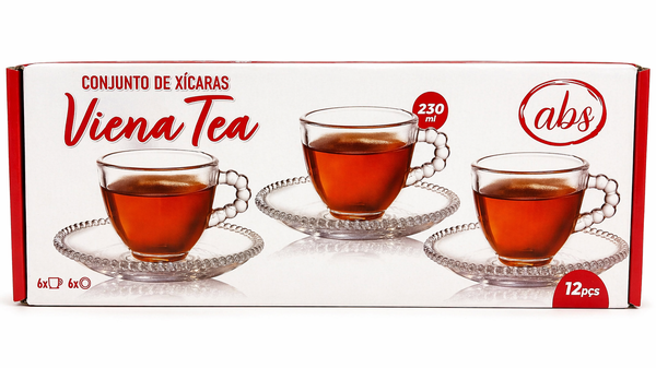 XICARA CHA COM PIRES 230ML VIENA