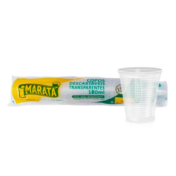 COPO MARATA TRANSPARENTE PS 100X200ML