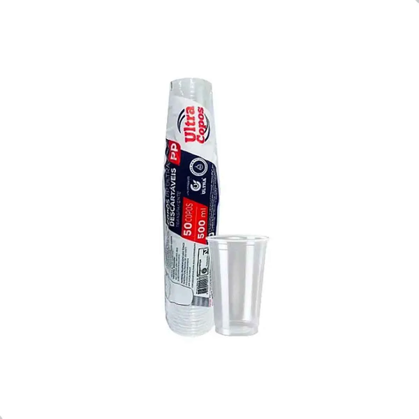 COPO ULTRA COPOS TRANSP PP LISO 500ML