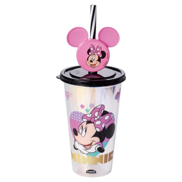 COPO REFRI 500ML C/ PIN MINNIE FURTA COR UN PLASUTIL