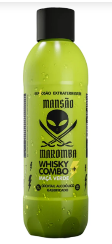 COQUETEL ALCOLICO MANSAO MAROMBA WHISKY + COMBO MACA VERDE 1L