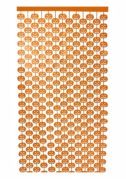 CORTINA HALLOWEEN ABOBORA 1MX2M SILVER PLASTIC