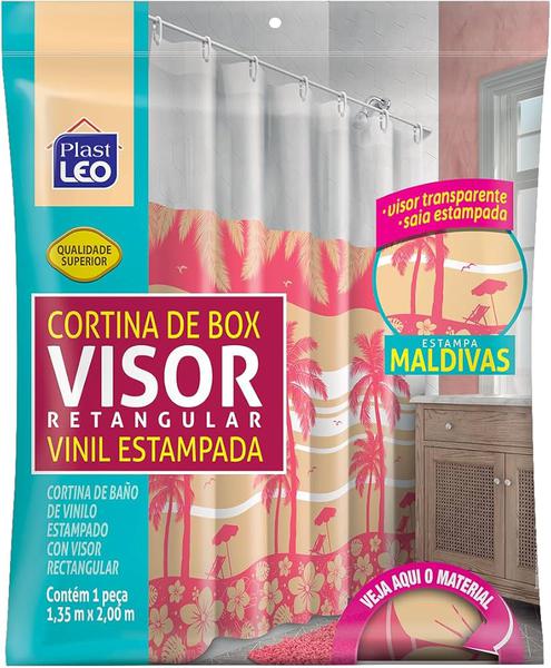 CORTINA DE BOX VINIL VISOR RETANGULAR - MALDIVAS