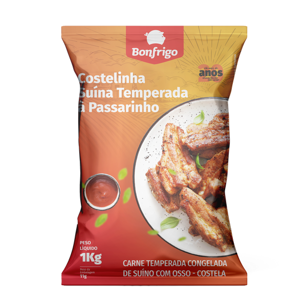 COSTELINHA SUINA TEMPERADO PASSARINHO BONFRIGO  1kg