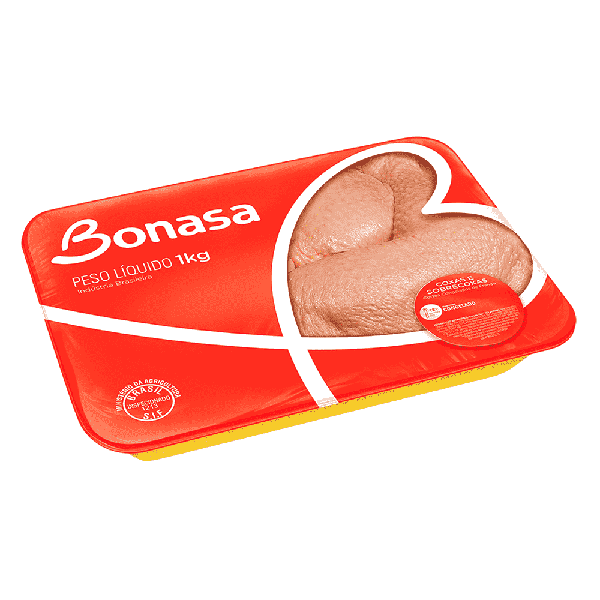 COXA DE FRANGO CONG BONASA BANDEJA 1KG