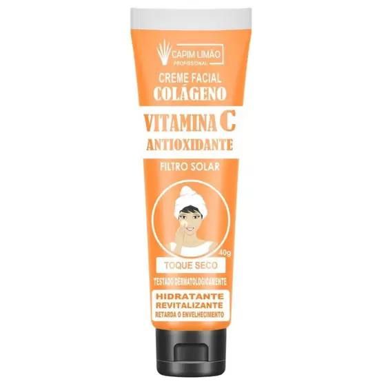 CREME FACIAL CAPIM LIMAO VITAMINA C 40G
