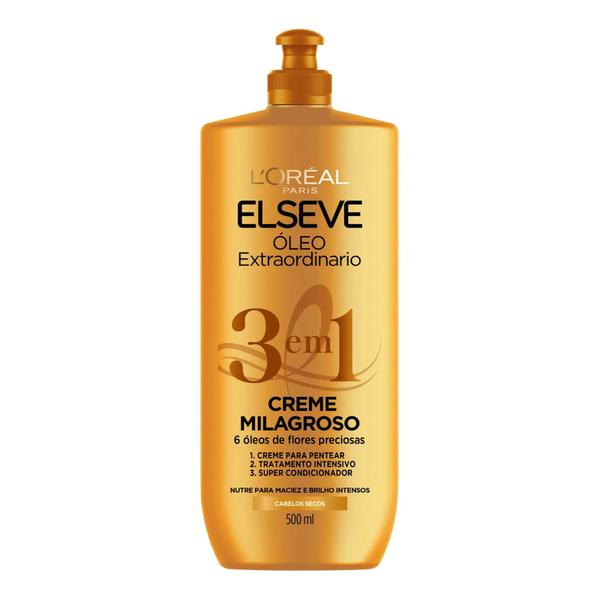 CR HID ELSEVE 500ML 3 EM 1 OLEO EXTRAORD