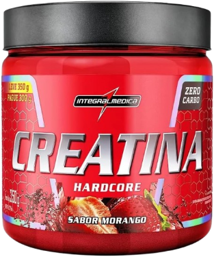 CREATINA HARDCORE INTEGRALMÉDICA 350G - MORANGO